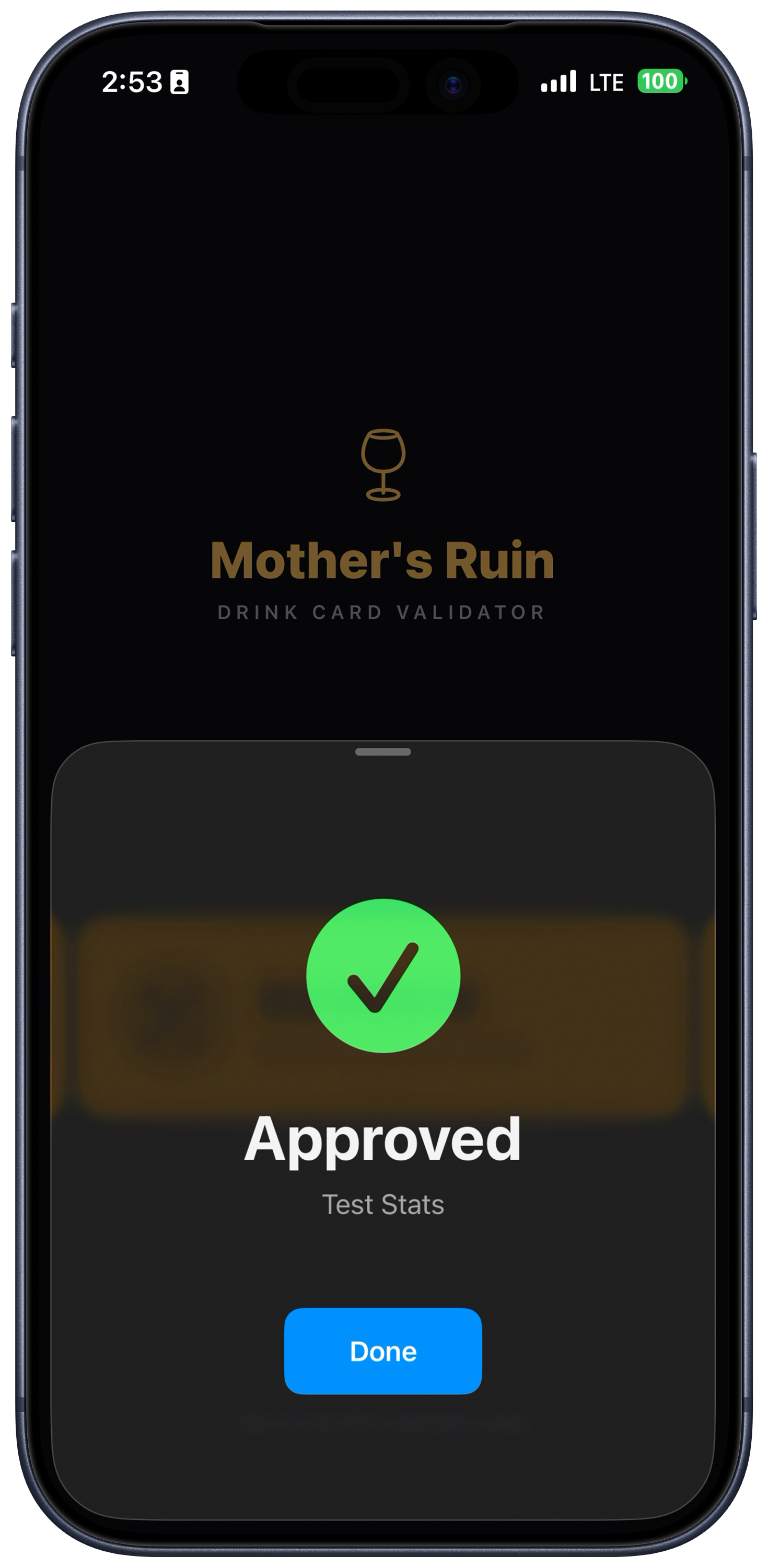 bartender validator app screenshot