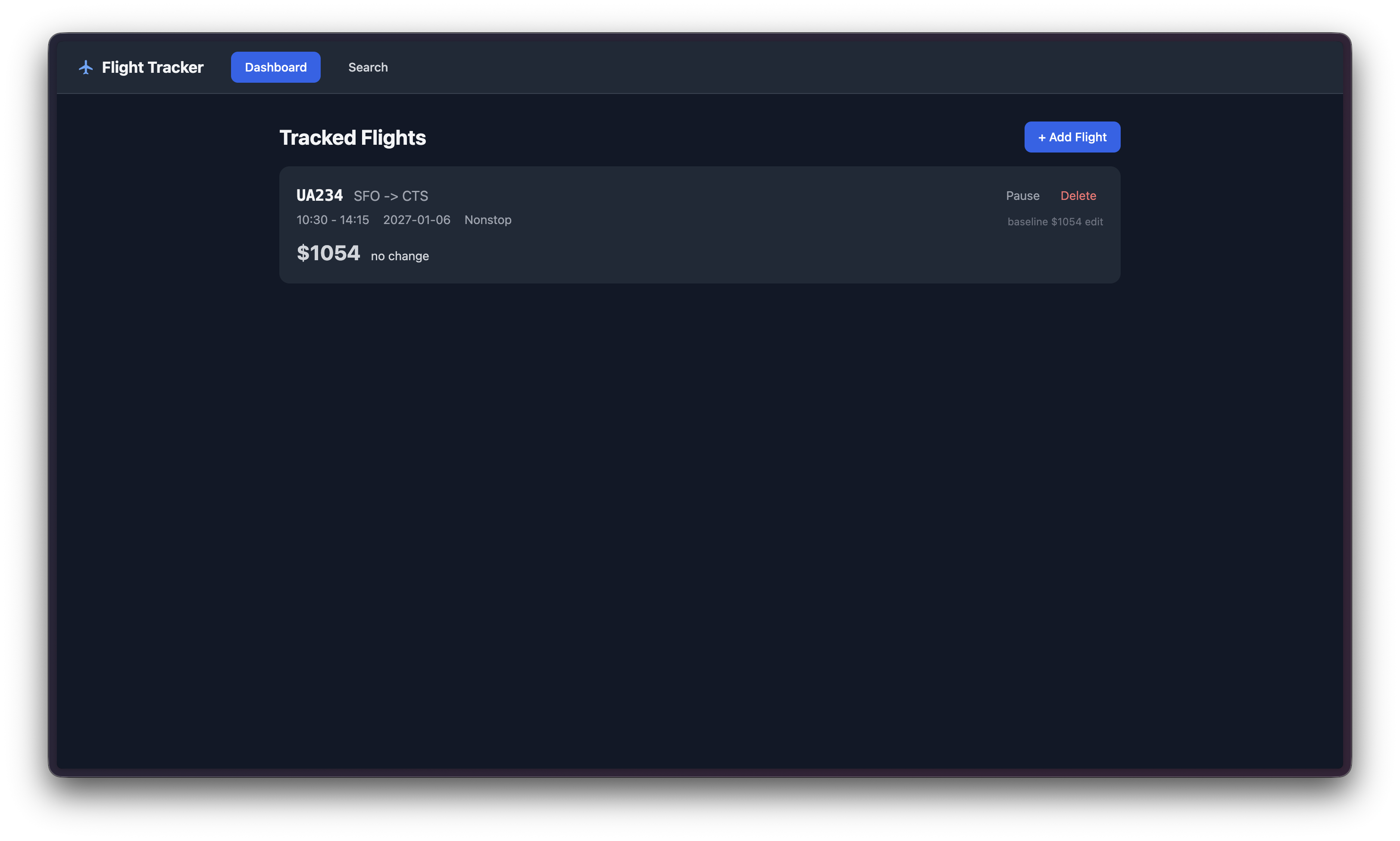 flight tracker screenshot